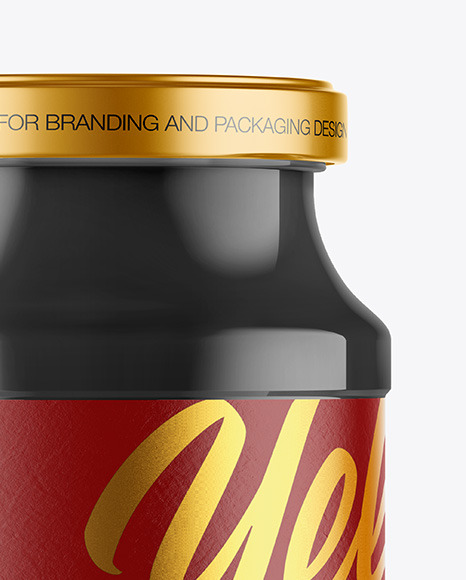 Glossy Plastic Sauce Jar Mockup PSD #6