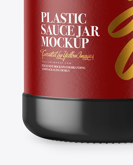 Glossy Plastic Sauce Jar Mockup PSD #7