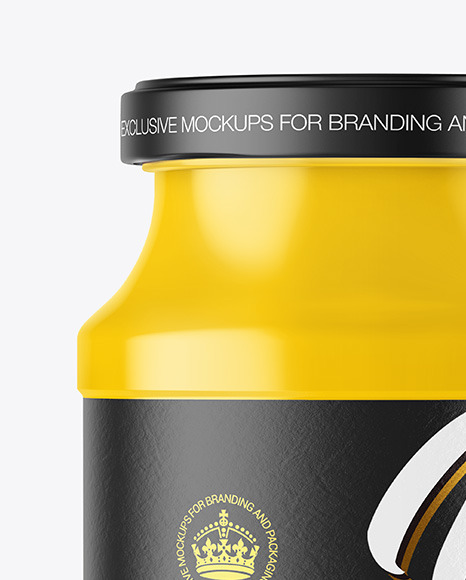 Glossy Plastic Sauce Jar Mockup PSD #5