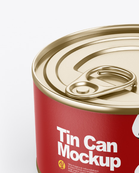 9 Two Tin Cans With Pull Tab Mockup File PSD