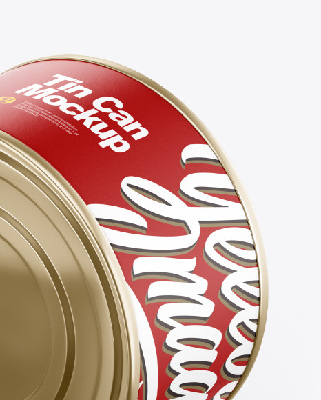 Two Tin Cans With Pull Tab Mockup PSD #7