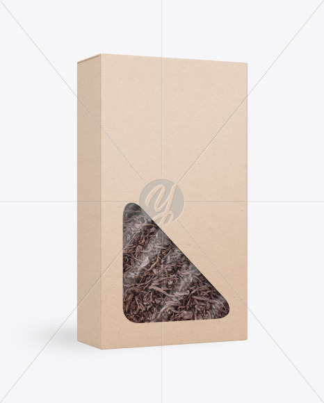 Kraft Paper Box with Tea Mockup PSD #1