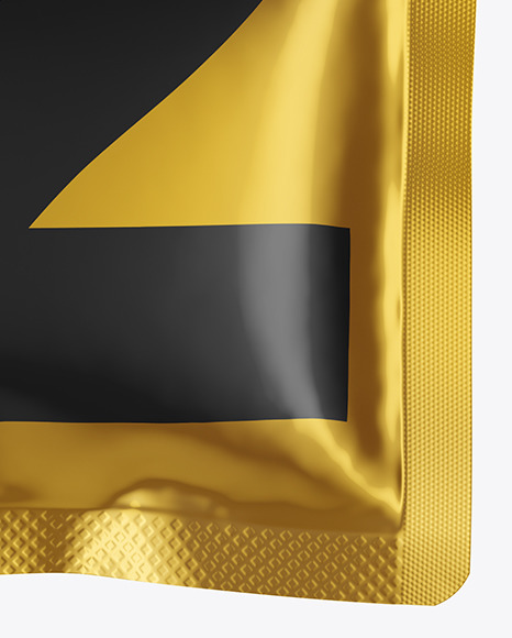 Glossy Metallic Pouch Mockup PSD #7