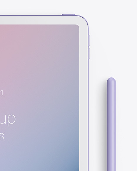 Clay Apple iPad Pro w  Pen Mockup PSD #4