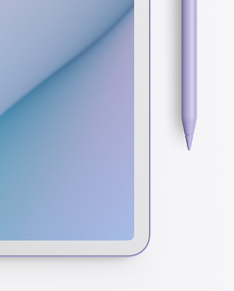 Clay Apple iPad Pro w  Pen Mockup PSD #6