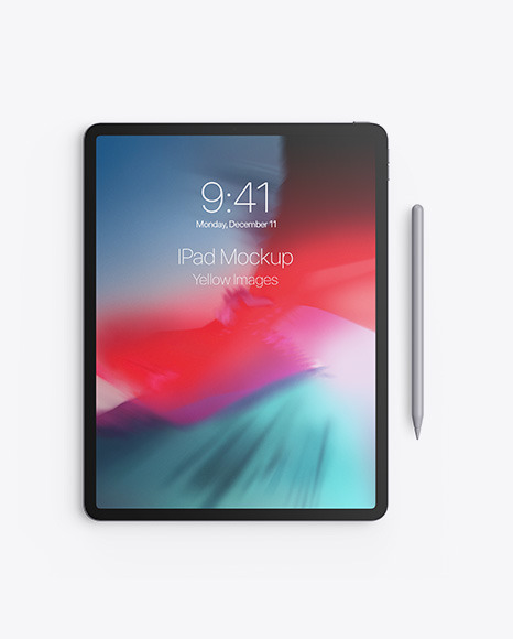 Apple iPad Pro w  Pen Mockup PSD #2