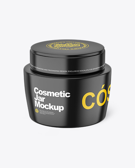 Glossy Cosmetic Jar Mockup PSD #2