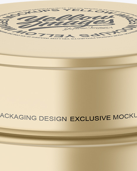 Metallic Cosmetic Jar Mockup PSD #3