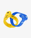 Two Fitness Silicone Bracelets Mockup