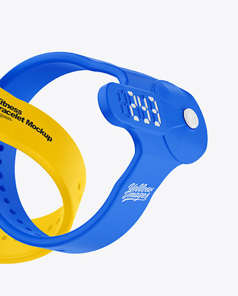 Two Fitness Silicone Bracelets Mockup