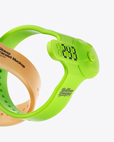 Two Fitness Silicone Bracelets Mockup