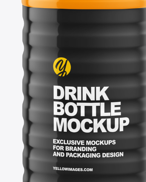 Glossy Drink Bottle Mockup PSD #2