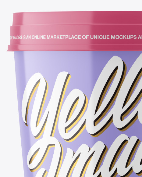 Glossy Ice Cream Cup Mockup PSD #2