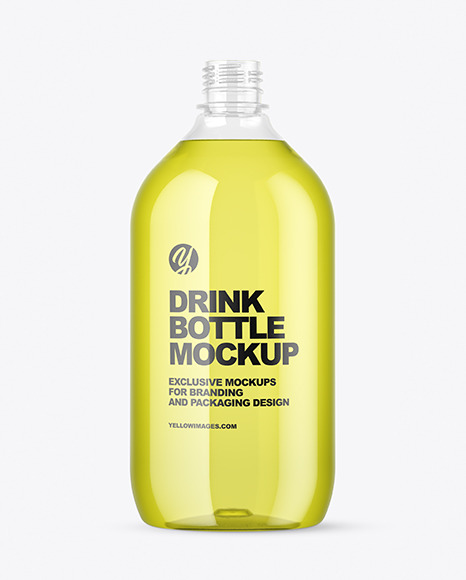 Clear Plastic Drink Bottle Mockup PSD #2