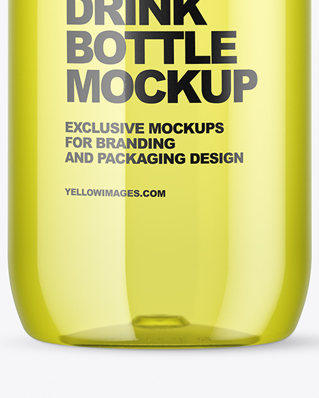 Clear Plastic Drink Bottle Mockup PSD #7