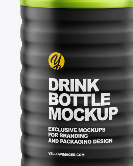 Metallic Drink Bottle Mockup PSD #1