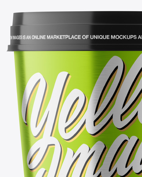 Metallic Ice Cream Cup Mockup PSD #2