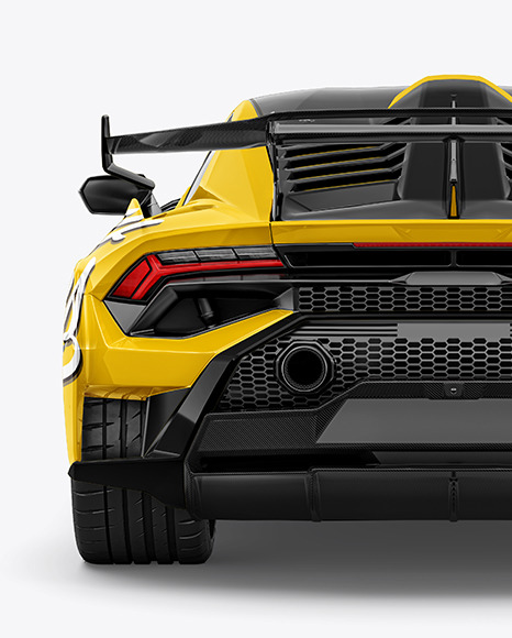Super Car Mockup - Back View