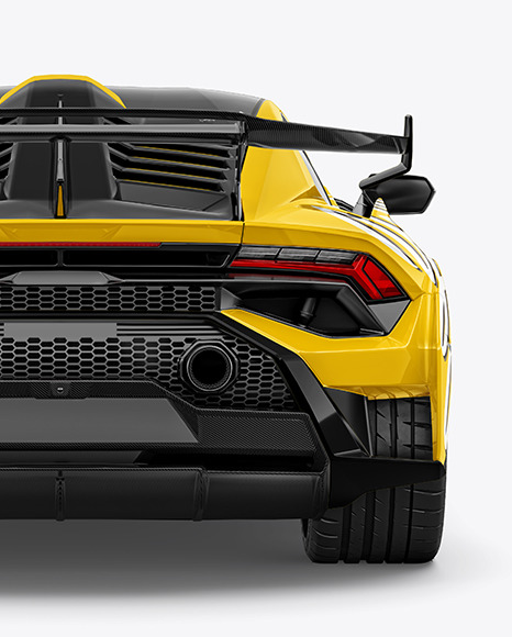Super Car Mockup   Back View PSD #2