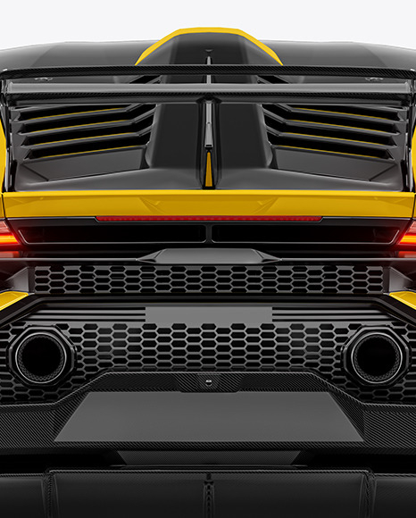 Super Car Mockup   Back View PSD #7