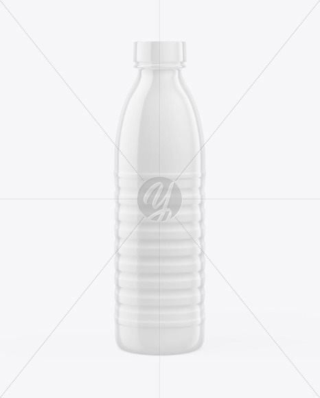 Glossy Bottle In Shrink Sleeve Mockup