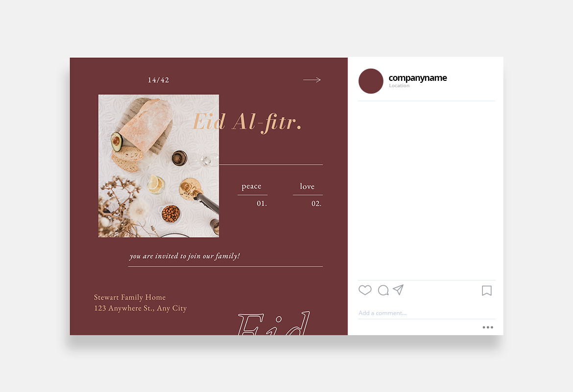 Calm Happy Eid Celebration Instagram