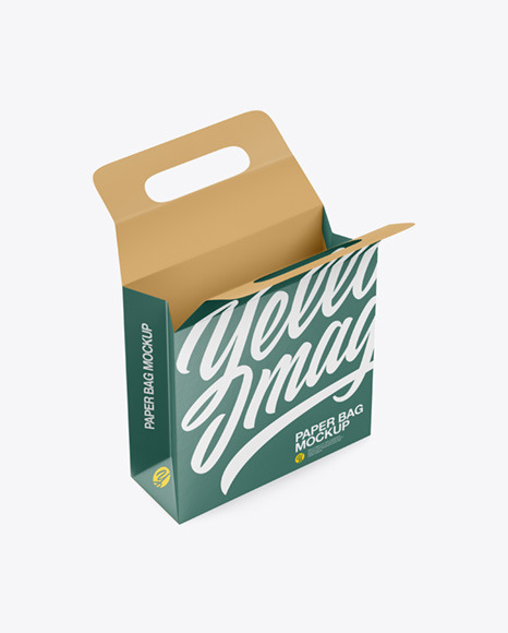 Opened Paper Bag Mockup PSD #2