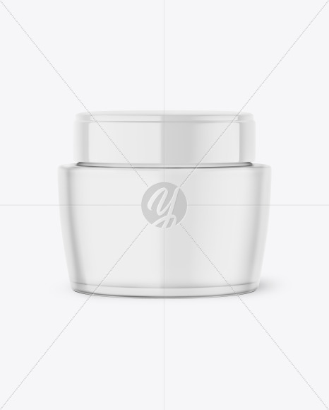 Frosted Glass Cream Jar Mockup Frosted Glass Cream Jar Mockup