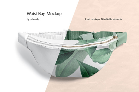 Waist Bag Mockup In Packaging Mockups On Yellow Images Creative Store