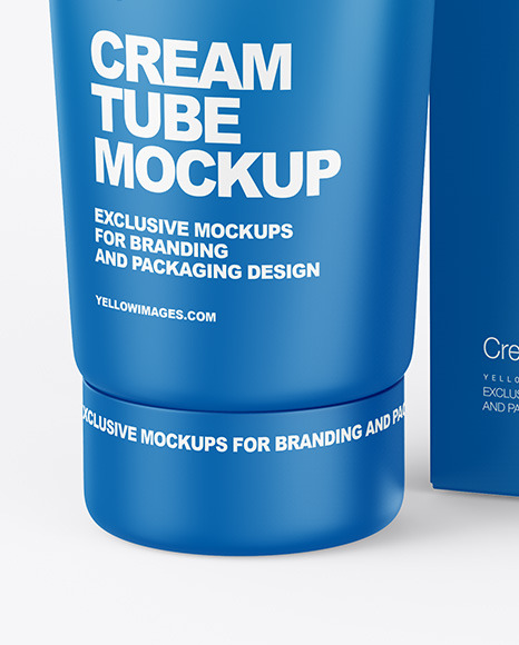 Cosmetic Tube with Box Mockup PSD #4