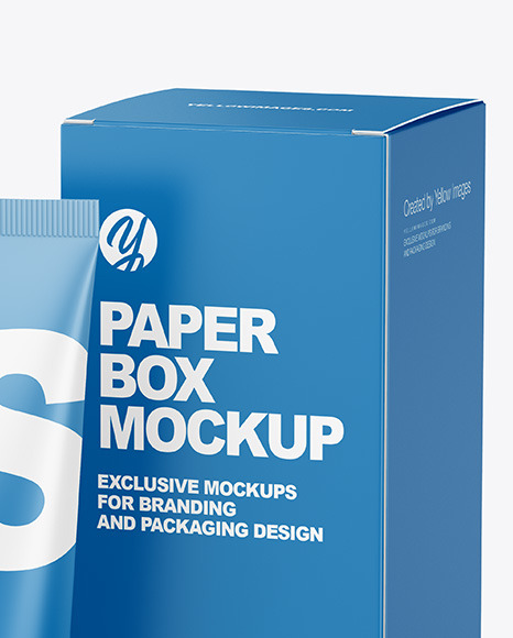 Cosmetic Tube with Box Mockup PSD #5