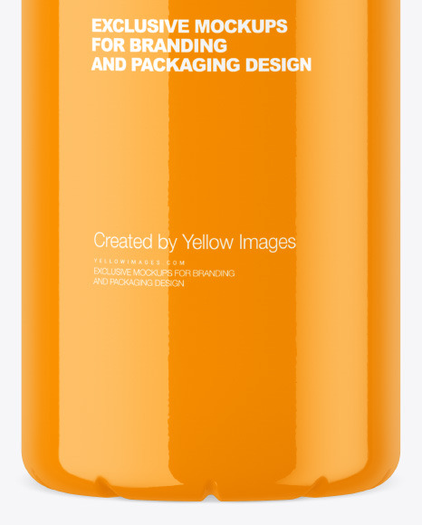 Glossy Plastic Bottle Mockup PSD #1