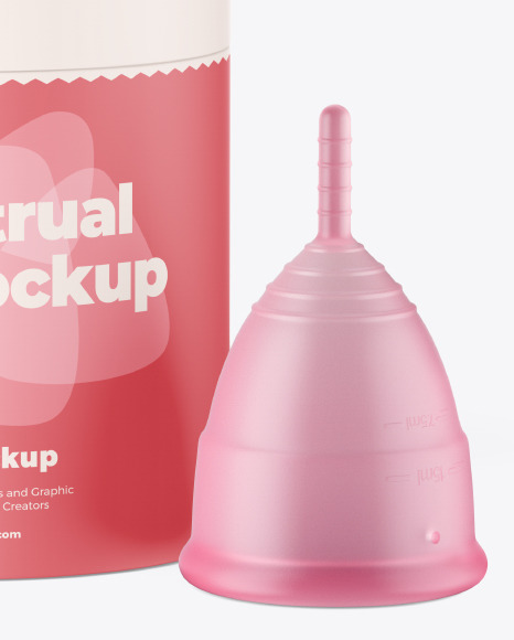 Menstrual Cup with Tube Mockup PSD #6