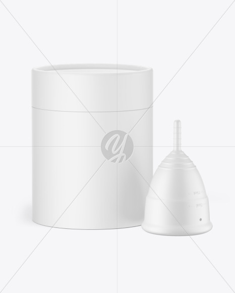 Matte Menstrual Cup with Tube Mockup PSD #1