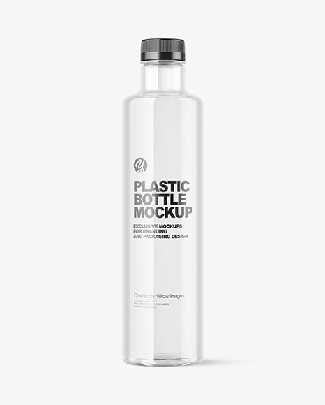 Clear Plastic Water Bottle Mockup