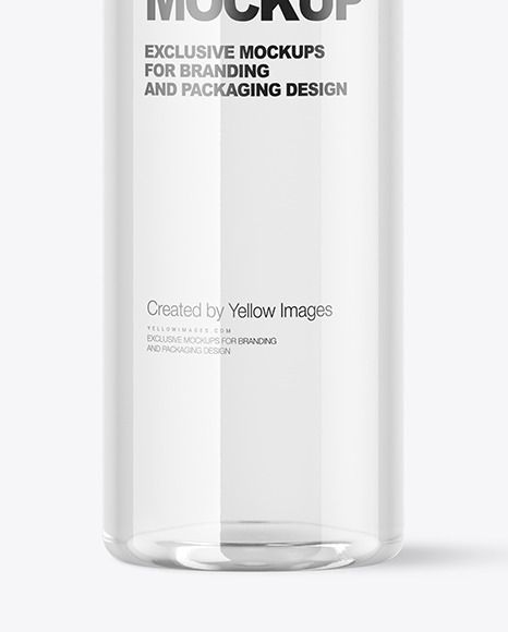 Clear Plastic Water Bottle Mockup PSD #1
