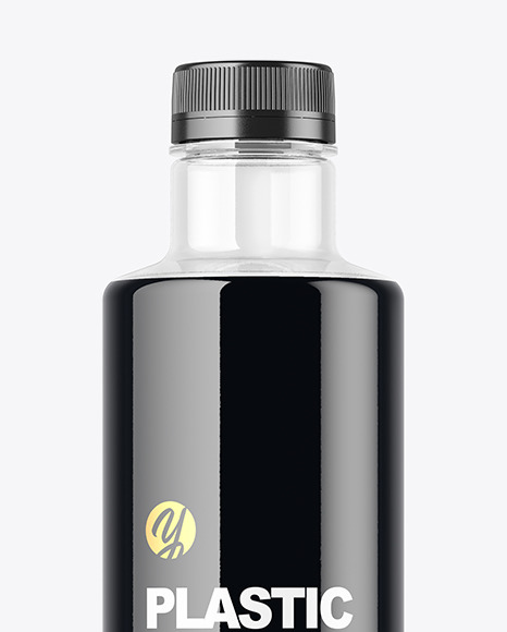 Clear Plastic Bottle with Dark Drink Mockup PSD #2