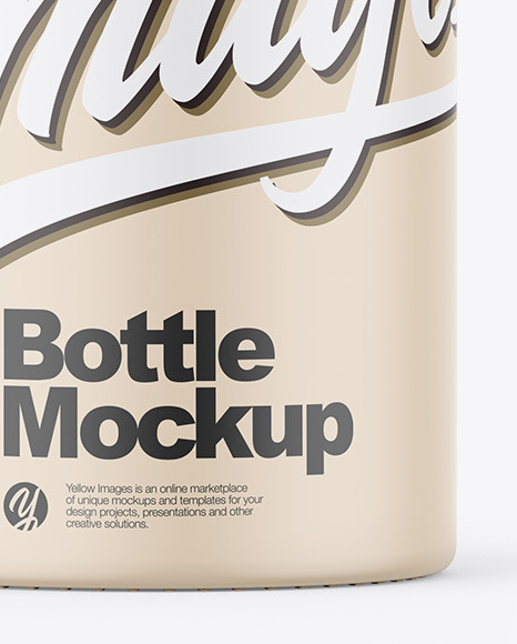Matte Bottle Mockup PSD #1