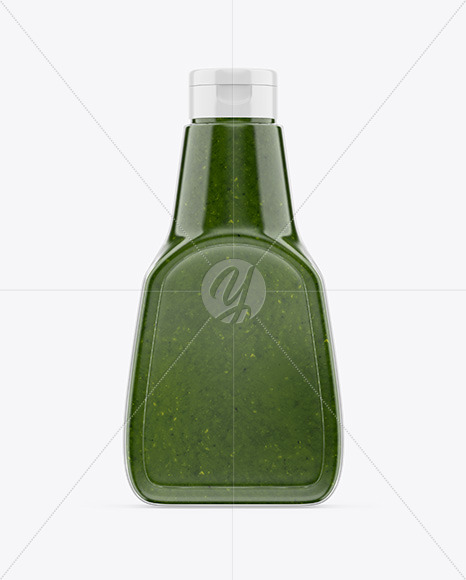 Pesto Sauce Bottle Mockup