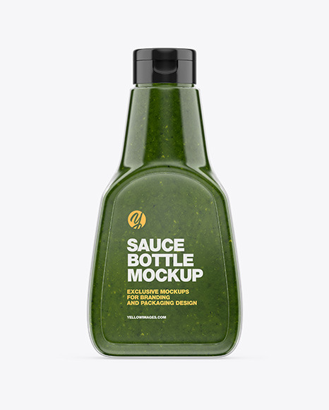Pesto Sauce Bottle Mockup