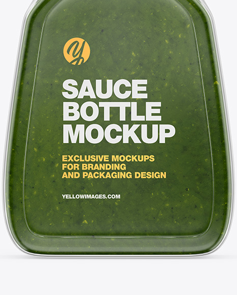 Pesto Sauce Bottle Mockup
