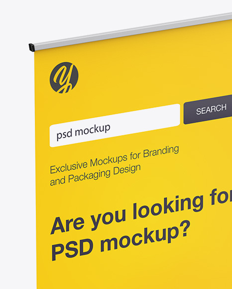 Roll up Banner Mockup PSD #2
