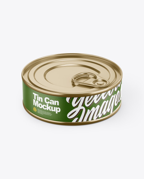 Tin Can With Pull Tab Mockup