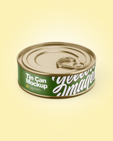 Tin Can With Pull Tab Mockup PSD #2
