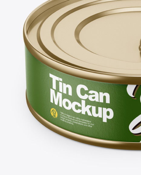 Tin Can With Pull Tab Mockup PSD #6