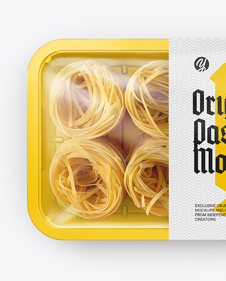 Plastic Tray With Pasta Mockup PSD #5