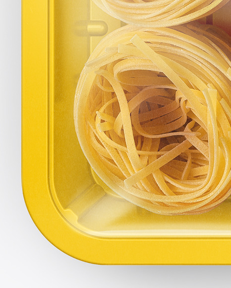 Download Plastic Tray With Pasta Mockup In Tray Platter Mockups On Yellow Images Object Mockups