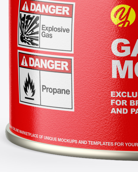 Download 230g Gas Canister Mockup In Packaging Mockups On Yellow Images Object Mockups