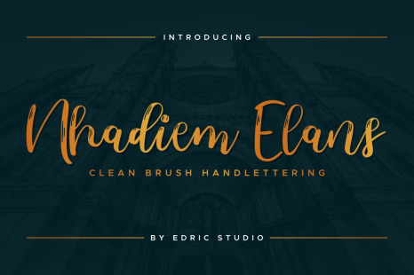 Nhadiem Elans Calligraphy Font