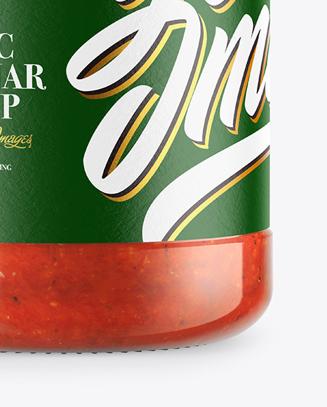 Glass Jar With Tomato Sauce Mockup PSD #7